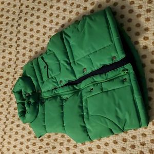 Green puffer vest